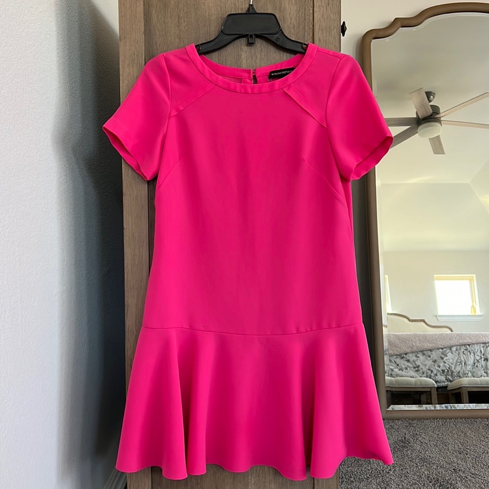Short Sleeves Flounce Dress